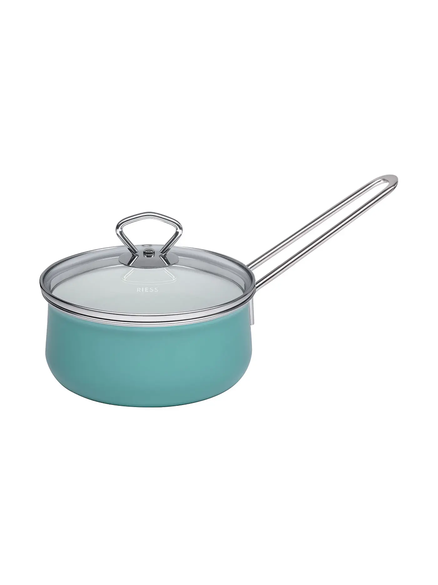 RIESS | Stielkasserolle mit Glasdeckel 16cm / 1l Nature Green | 